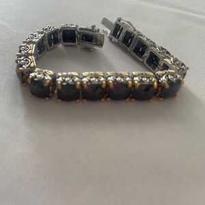 Park Lane Gold w/Black rhinestones Tennis bracelet